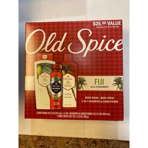 Old Spice Fiji Body Spray + Body Wash + 2 in 1 Shampoo & Conditioner Gift Pack